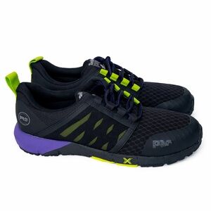 Timberland PRO Comp Toe Work Sneakers Black Neon Purple Womens 6.5